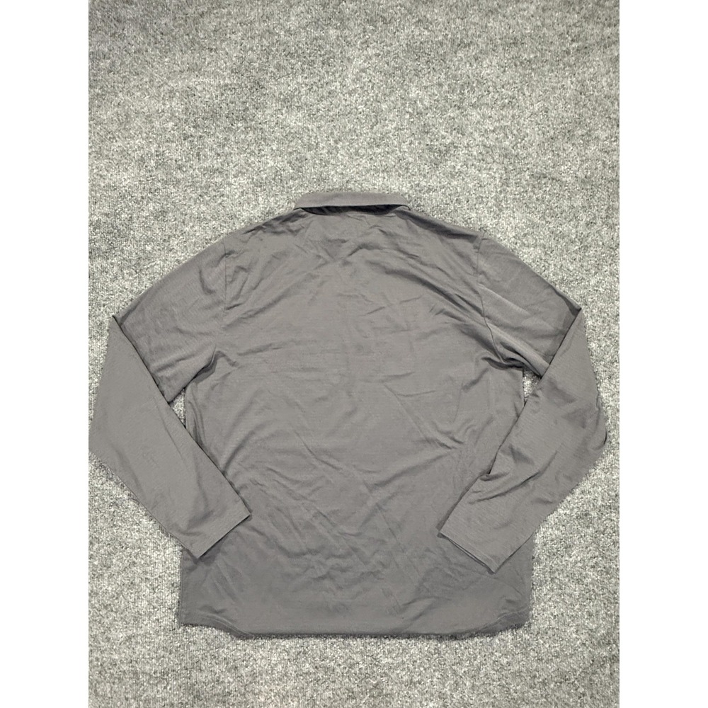 Travis Mathew Polo Shirt Mens XL Gray Long Sleeve Cotton Blend Golf Performance - Picture 6 of 7